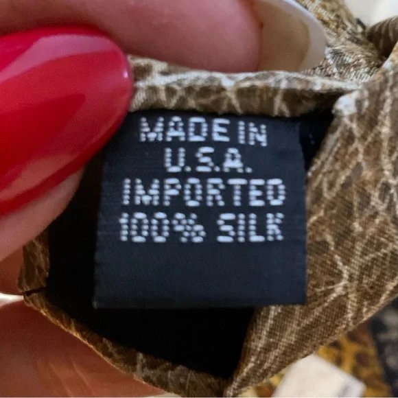 Watchful By Simon Combes Mens Cheetah 100% Silk Tie 1988 The Greenwich Workshoo - Picture 5 of 5